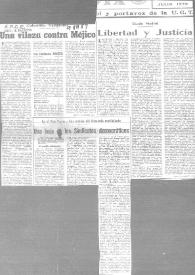 Portada:Calumnias franquistas. Una vileza contra México / por Indalecio Prieto