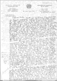 Portada:Carta de Eugenio Xammar a Carlos Esplá. Ginebra, 6 de marzo de 1955