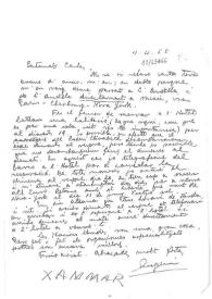 Portada:Carta de Eugenio Xammar a Carlos Esplá. 4 de abril de 1955