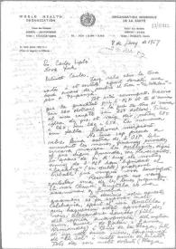Portada:Carta de Eugenio Xammar a Carlos Esplá. Ginebra, 8 de junio de 1957