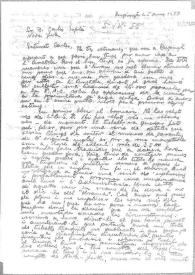 Portada:Carta de Eugenio Xammar a Carlos Esplá. Perpiñán, 25 de marzo de 1958