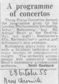 Portada:A Programme of Concertos