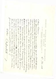 Portada:Carta dirigida a Arthur Rubinstein. París (Francia), 06-03-1958