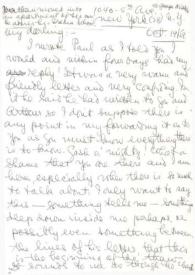 Portada:Carta dirigida a Aniela Rubinstein. Nueva York, 19-10-1959