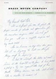 Portada:Carta dirigida a Aniela Rubinstein. Kansas City (Missouri)