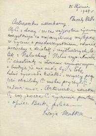 Portada:Carta dirigida a Arthur Rubinstein. Beverly Hills (California), 25-01-1949