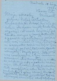 Portada:Carta dirigida a Aniela y Arthur Rubinstein. Kansas City (Missouri), 10-08-1958
