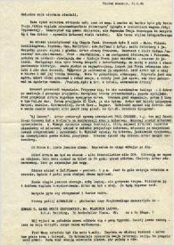 Portada:Carta dirigida a Aniela Rubinstein. Nueva York, 21-06-1946