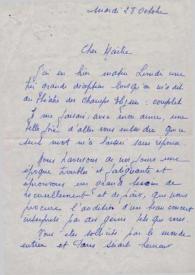 Portada:Carta dirigida a Arthur Rubinstein. París (Francia), 28-10-1969