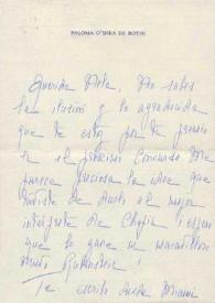 Portada:Carta dirigida a Aniela Rubinstein. Madrid (España), 07-10-1986