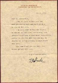 Portada:Carta dirigida a Arthur Rubinstein. Nueva York, 04-10-1972