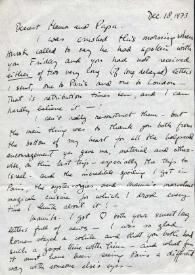 Portada:Carta dirigida a Aniela y Arthur Rubinstein. Nueva York (Estados Unidos), 18-12-1973