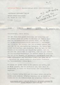 Portada:Carta dirigida a Arthur Rubinstein, 11-11-1974