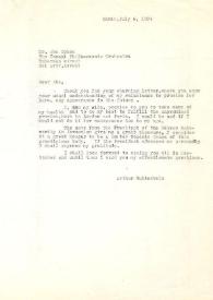 Portada:Carta dirigida a Abe Cohen. París (Francia), 06-07-1974