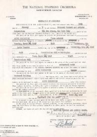 Portada:Contrato entre Arthur Rubinstein y la National Symphony Orchestra para dos conciertos