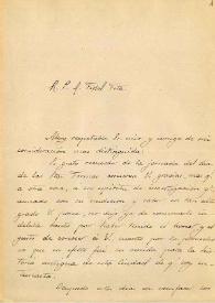 Portada:Carta de Ramón Santa María a Fidel Fita comunicando que enviará calcos de inscripciones de Alcalá; dos fotografías de los sepulcros de Cisneros y Carrillo e informa sobre futuras excavaciones en el Paredón del Milagro / Academia de la Historia; Archivo Arzobispal. Alcalá de Henares; Archivo Municipal Alcalá de Henares; Comisión de Monumentos. Granada
