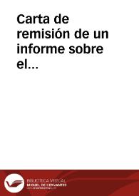 Portada:Carta de remisión de un informe sobre el descubrimiento de la basílica paleocristiana de Elche.