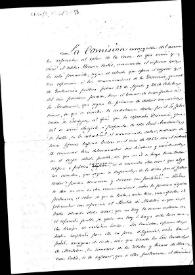 Portada:Informe mediante el cual la Comisión encargada del asunto casa Hernán Cortés explica a la Academia el estado en que se encuentra el solar y que no consta dueño conocido en el pueblo, ni que esté a nombre de sus herederos, por lo que se propone que el Gobierno se haga cargo del lugar. Asimismo, se propone levantar un monumento al conquistador en dicho lugar, siendo la Real Academia de Bellas Artes de San Fernando quien se ocupe de las características del mismo y a cuenta de la Diputación de Badajoz y del Ayuntamiento de Medellín con ayuda de los fondos generales del Estado