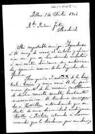 Carta de agradecimiento por la lectura de la inscripción de la lápida romana descubierta en la iglesia de Forua