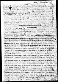 Portada:Borrador de una carta que da cuenta del inicio de exploraciones arqueológicas en el cerro de la Mirandilla o Torres de Carazo, con información preliminar sobre el sitio en cuestión.