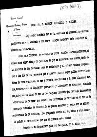 Carta en la que la Comisión de Monumentos de Cáceres ante la falta de vocales correspondientes proponen a dos personas más