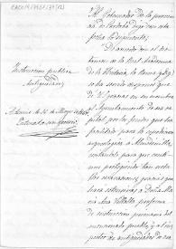 Portada:Oficio de traslado al Gobernador Civil de Córdoba en el que se comunica Real Orden por la que se dispone que se den las gracias al Ayuntamiento de Córdoba por los fondos facilitados para la expedición arqueológica de Almedinilla, que se harán extensivas a Ana Mª Villalba y Luis Maraver; asimismo que se declare de segunda clase al Museo Arqueológico de Córdoba y que se remitan al Museo Arqueológico Nacional los objetos duplicados que en aquel existan y que se remita a la Real Academia de la Historia el plan y presupuesto de las excavaciones que han de emprenderse en Almedinilla