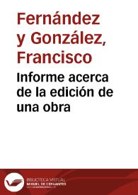 Portada:Informe acerca de la edición de una obra