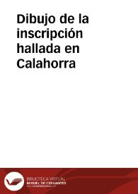 Dibujo de la inscripción hallada en Calahorra