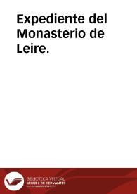 Portada:Expediente del Monasterio de Leire.