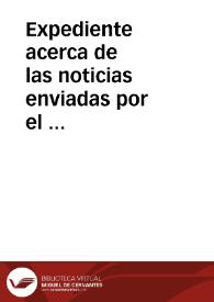 Portada:Expediente acerca de las noticias enviadas por el correspondiente Adolfo Herrera sobre inscripciones y objetos hallados en Santa Pola (Alicante).