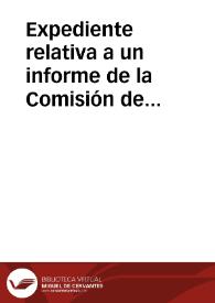 Portada:Expediente relativa a un informe de la Comisión de Monumentos de Ávila, opuesto a la construcción de un grupo escolar cerca de las murallas de aquella ciudad por iniciativa del Ayuntamiento.