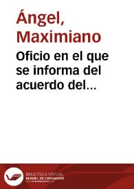 Portada:Oficio en el que se informa del acuerdo del Ayuntamiento de Jaén para demoler el Arco de San Lorenzo.