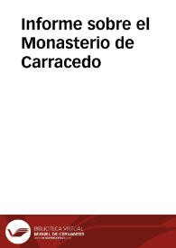 Portada:Informe sobre el Monasterio de Carracedo