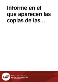 Portada:Informe en el que aparecen las copias de las inscripciones romanas de Tricio, y donde se informa que, más adelante, se remitirán algunas monedas halladas en las inmediaciones de Tricio