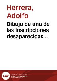 Dibujo de una de las inscripciones desaparecidas durante el derribo del Ayuntamiento.