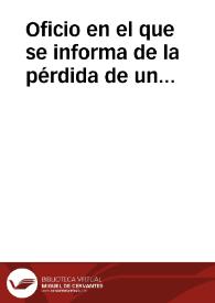 Oficio en el que se informa de la pérdida de un importante epígrafe durante las operaciones de traslado de las inscripciones.
