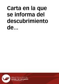 Carta en la que se informa del descubrimiento de varios milarios y el trazado de la vía romana de Braga a Astorga por tierras orensanas.