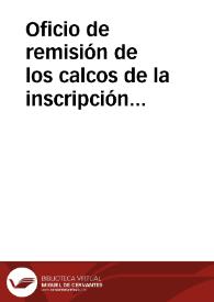 Portada:Oficio de remisión de los calcos de la inscripción medieval de la ermita de San Pedro en Ajo, en el que el autor indica además sus dificultades para transcribirlos y solicita su estudio a la Real Academia de la Historia.