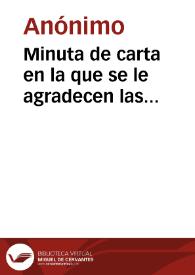 Portada:Minuta de carta en la que se le agradecen las gestiones realizadas ante el Gobernador Civil de Sevilla para evitar que las ruinas de Itálica se empleen en la construcción del camino de Badajoz.