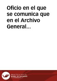 Portada:Oficio en el que se comunica que en el Archivo General Militar existen varios legajos de papeles inútiles pendientes de examen. Se solicita a la Academia que ordene dicha selección, para poder disponer su venta.