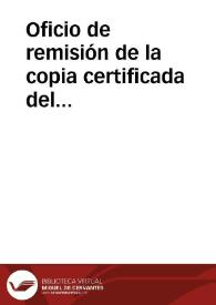 Oficio de remisión de la copia certificada del dictamen emitido por Eduard Harlé sobre las cuevas de Aitzbitarte.