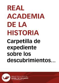 Portada:Carpetilla de expediente sobre los descubrimientos arqueológicos en las obras de cimentación de la nueva fábrica de tabacos de Tarragona.