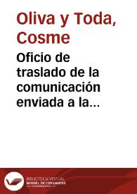 Portada:Oficio de traslado de la comunicación enviada a la Dirección General de Bellas Artes por la Comisión de Monumentos de Tarragona con fecha 23-2-1923. Se informa de otro derrumbe contiguo verificado el día de antes en el trozo exterior de la muralla romana inmediata a la torre de San Magín; se acompañan 4 fotografías. Se añade que la culpa del derrumbe es del desagüe de un edificio vecino.