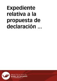 Portada:Expediente relativa a la propuesta de declaración como Monumento Nacional a las Cuevas de Altamira, del Castillo y de La Pasiega.