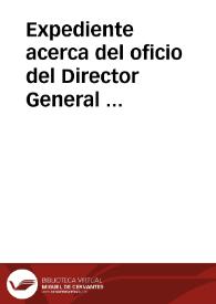 Portada:Expediente acerca del oficio del Director General de la Instrucción Pública, en que ruega a la Real Academia de la Historia, que emita un informe acerca del valor histórico de la muralla romana de Lugo