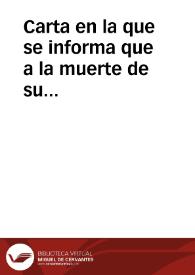 Portada:Carta en la que se informa que a la muerte de su esposo se encontraba litografiada la cuarta parte de la obra \"Inscripciones del reino de Valencia\" y solicita que se le page tal como se había convenido con su esposo. La comisión nombrada para examinar esta petición, formada por Marcial Antonio López y Pedro Sáinz de Baranda, está de acuerdo con la misma.