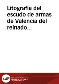 Portada:Litografía del escudo de armas de Valencia del reinado de Pedro IV de Aragón que se hallaba colocado sobre el arco de la puerta de Sharea, derribada en 1865 y un sarcófago paleocristiano encontrado en la ciudadela de Valencia.