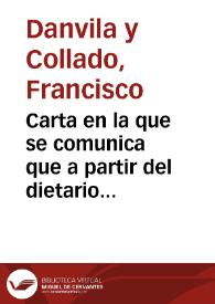 Portada:Carta en la que se comunica que a partir del dietario del capellán de Alonso V de Aragón y de los datos de Escolano se ha podido formar un bosquejo de  la genealogía de los Vilanueva y de los Borja.