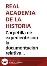 Portada:Carpetilla de expediente con la documentación relativa a la donación de dos monedas rusas de moderna acuñación.