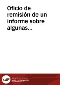 Oficio de remisión de un informe sobre algunas observaciones del autor sobre las monedas vascas españolas.